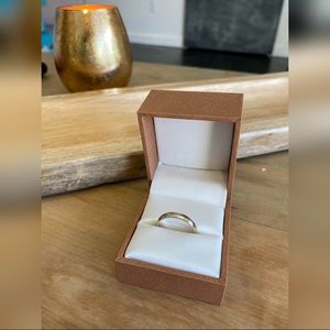 14K “vanilla gold” 3mm wedding band